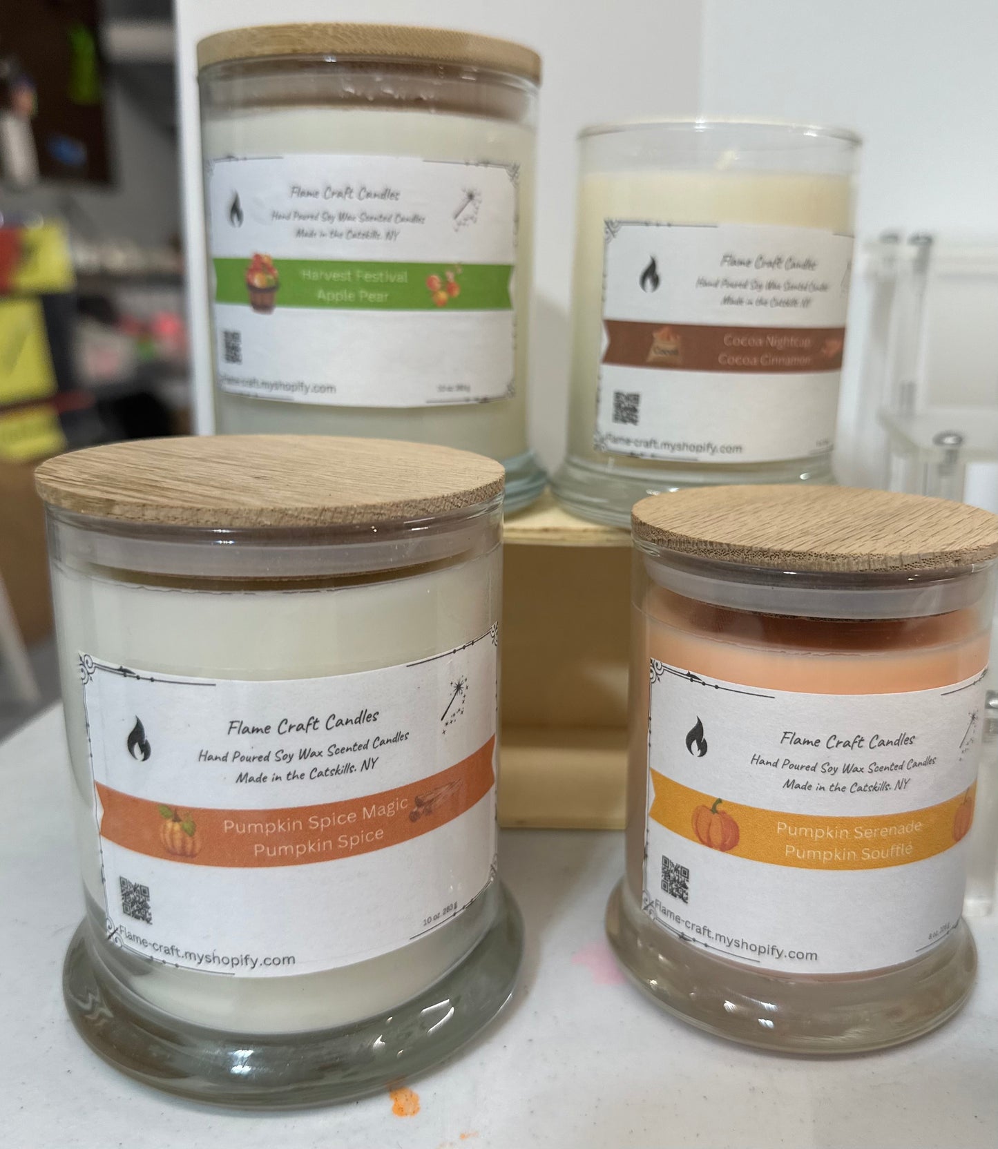 Cocoa & Cinnamon Nights| 10 oz Clear Glass Jar