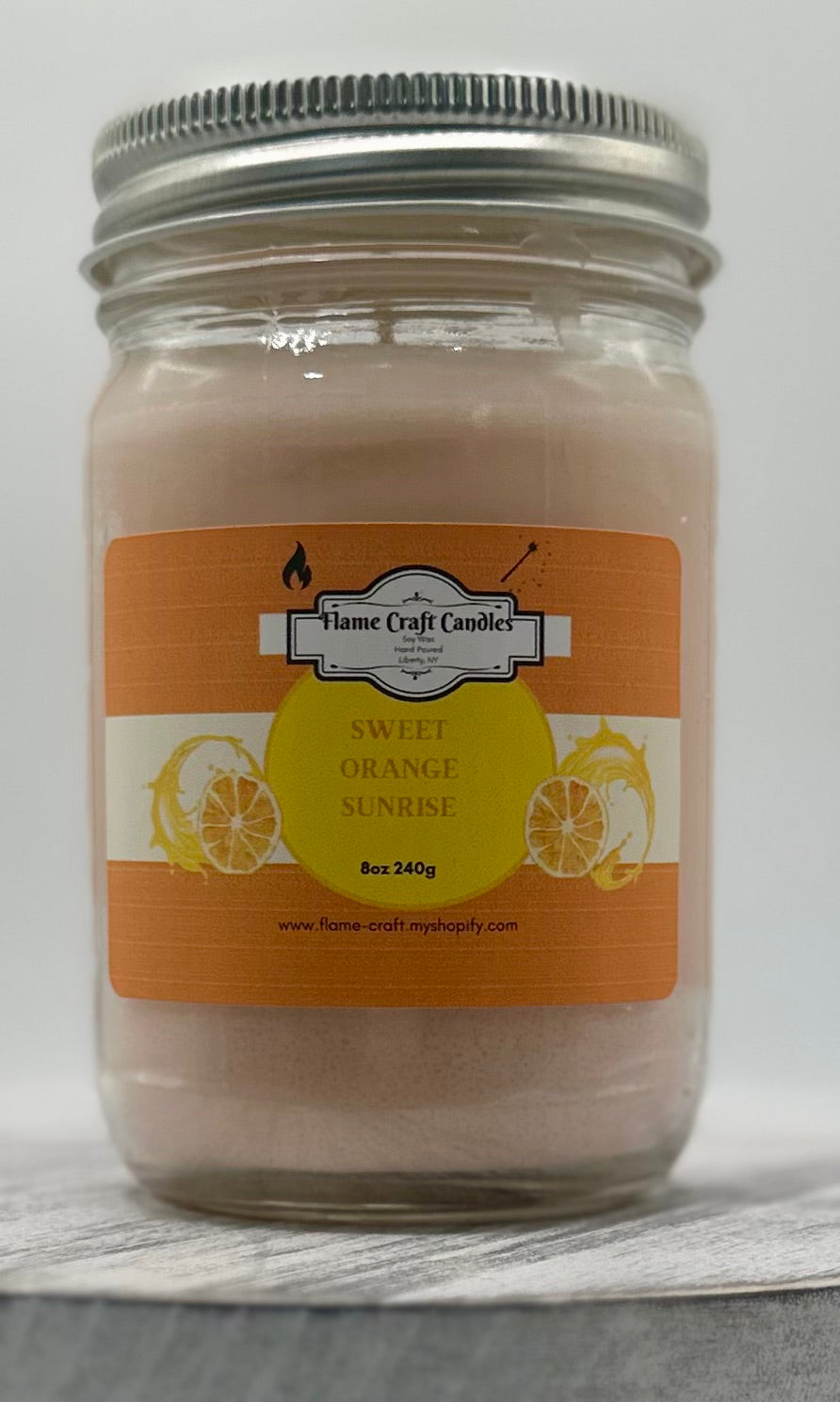 Sweet Orange Sunrise|12 oz. Mason Jar | Scented Soy Wax