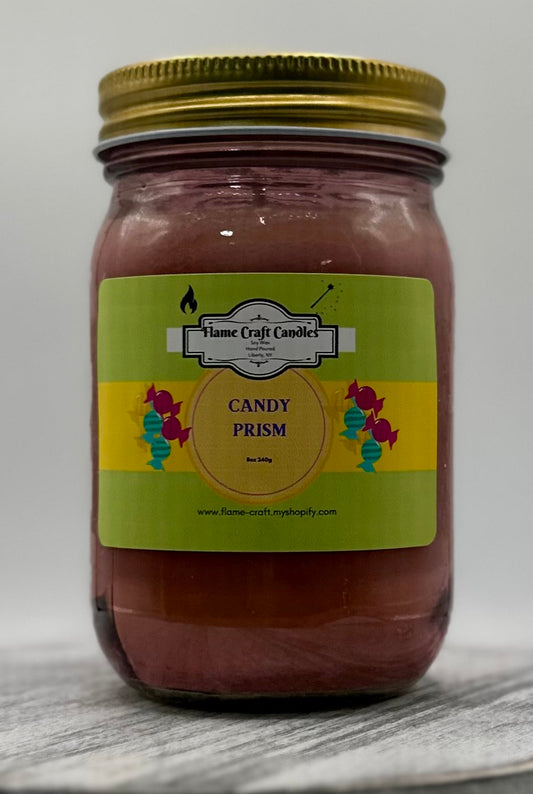 Candy Prism | 12 oz mason Jar | Scented Soy Wax