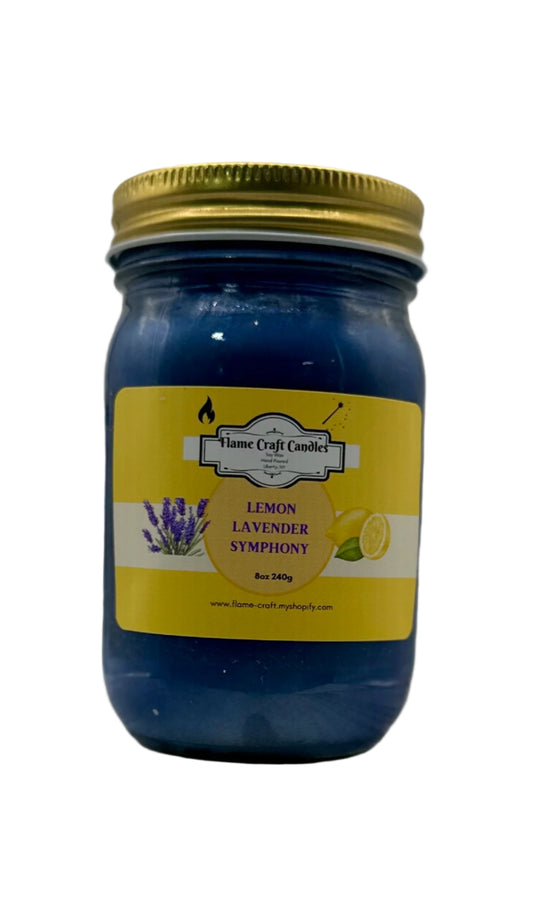Lemon Lavender Symphony |12oz Mason Jar|Scented Soy Wax