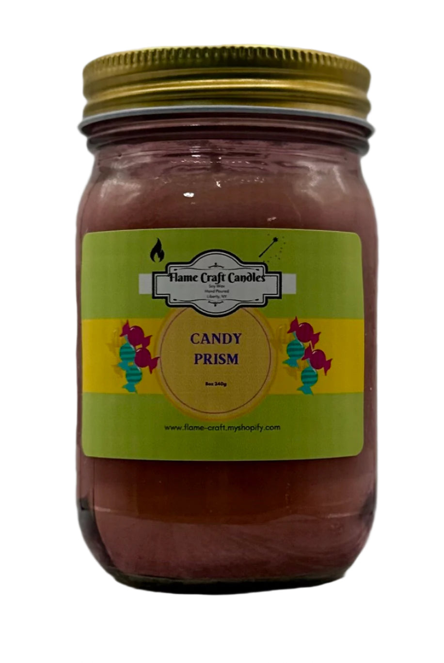 Candy Prism | 12 oz mason Jar | Scented Soy Wax