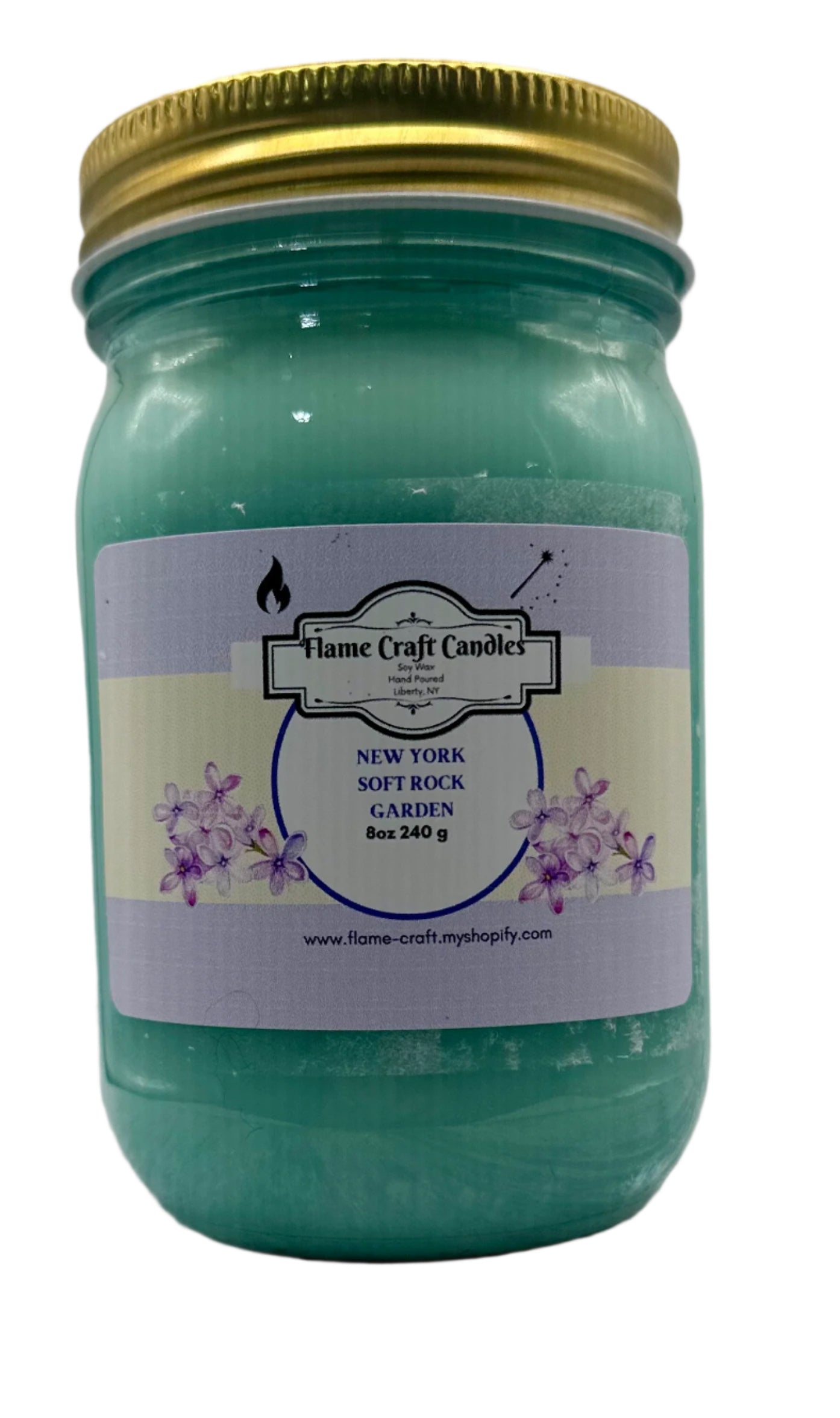 New York Soft Rock Garden tie die|12 Oz Mason Jar |Lilac