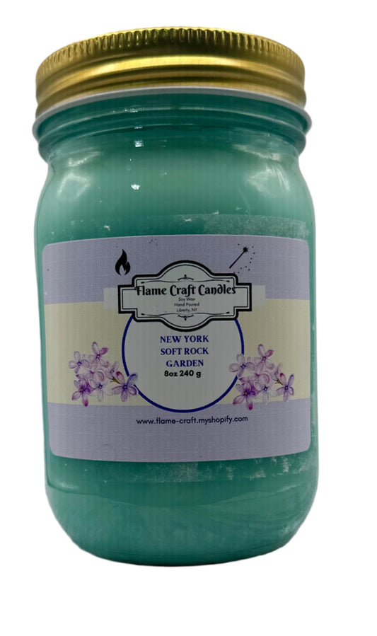 New York Soft Rock Garden tie die|12 Oz Mason Jar |Lilac