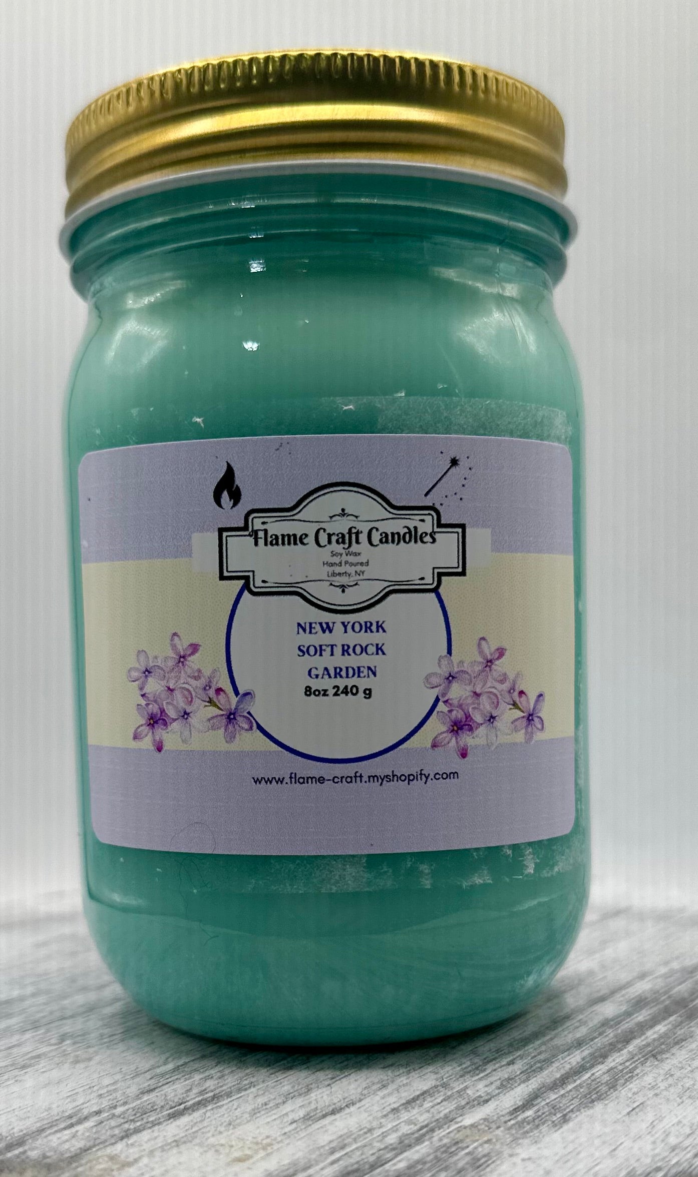 New York Soft Rock Garden tie die|12 Oz Mason Jar |Lilac