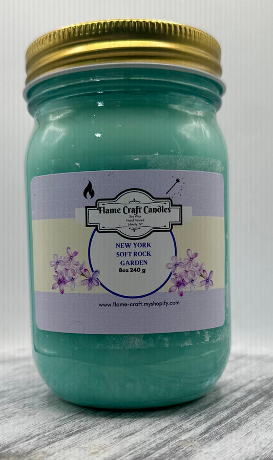 New York Soft Rock Garden tie die|12 Oz Mason Jar |Lilac