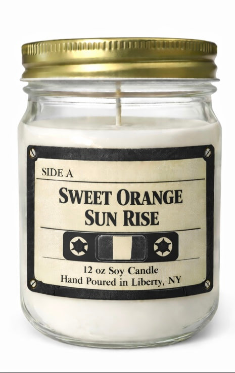 Sweet Orange Sunrise|12 oz. Mason Jar | Scented Soy Wax