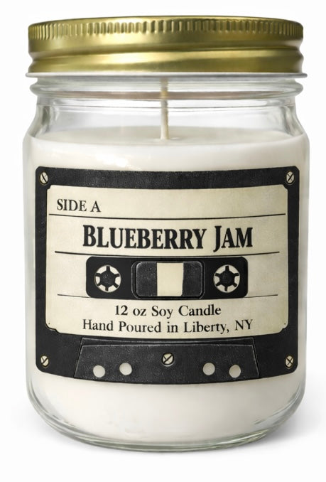 Blueberry Jam|Vintage Blue Berry Soy wax scented Mason Jar