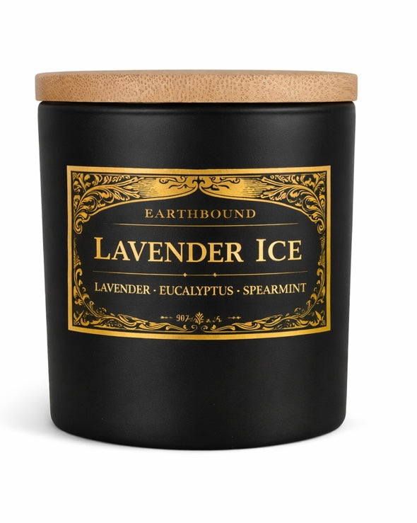 Lavender Ice| Relaxing and Calming Lavender Vanilla Soy Wax Wellness Candle