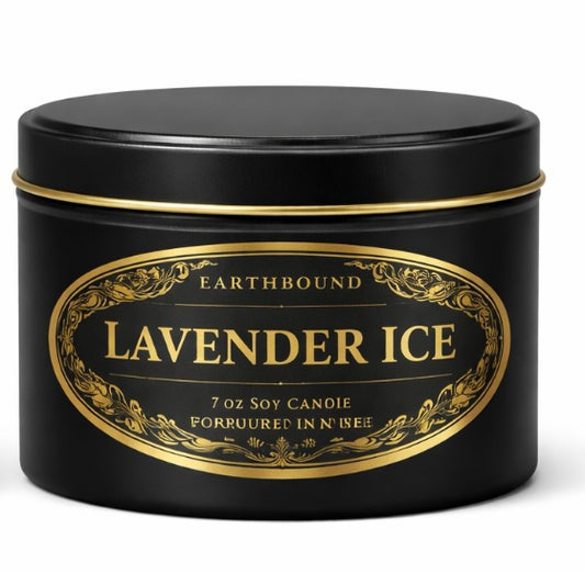 Lavender Ice| Relaxing and Calming Lavender Vanilla Soy Wax Wellness Candle