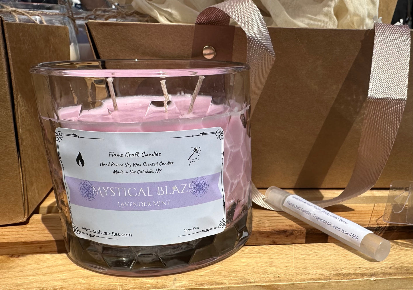 Stress Relief Gift Set | Lavender Mint Candle + Room Spray + Wax Melts | Relaxation Bundle | Calm Home Kit | Self Care Gift Box