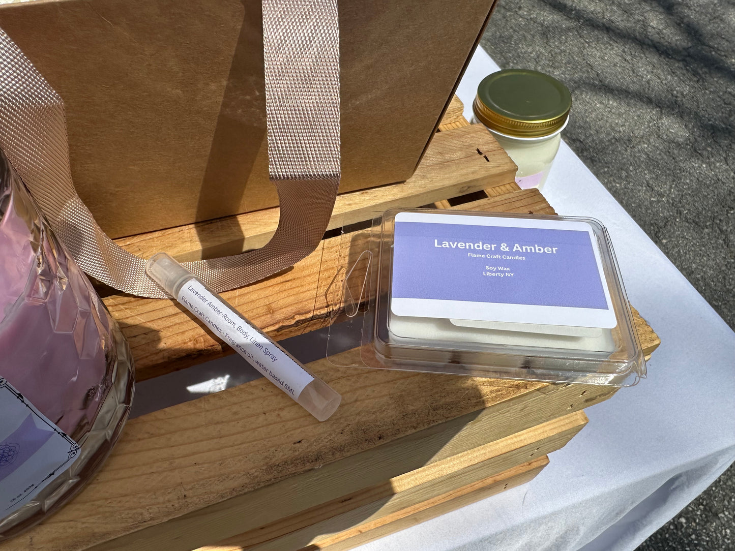 Stress Relief Gift Set | Lavender Mint Candle + Room Spray + Wax Melts | Relaxation Bundle | Calm Home Kit | Self Care Gift Box